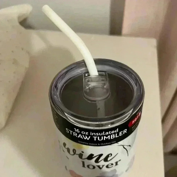 Wine Lovers- Thirstystone 16oz stainless steel tumbler with lid and straw - Picture 8 of 16